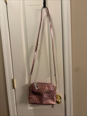 Michael Kors  Metallic Pink Crossbody Bag
